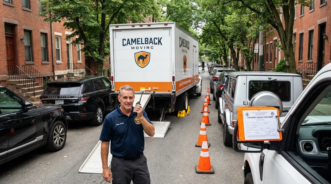 City street loading permit setup in New Rochelle, NY